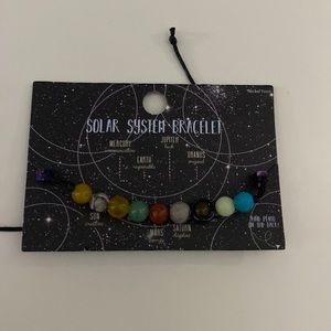 Crystal solar system bracelet, still in original package. nickel free bracelet